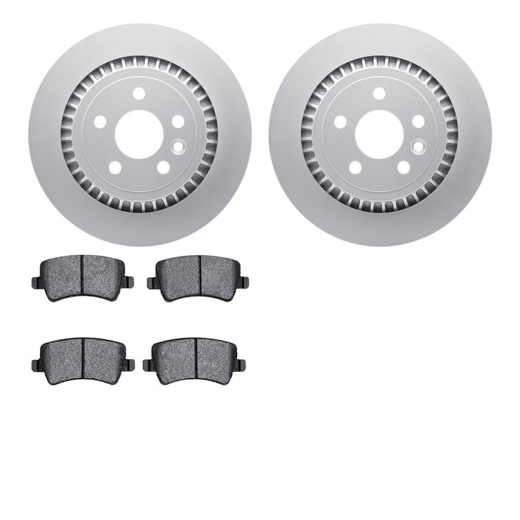 4302-27030 Geospec Brake Rotors with 3000-Series Ceramic Brake Pads Kit, 2010-2017 Volvo, Position: Rear