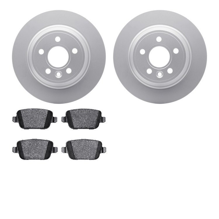 4302-27036 Geospec Brake Rotors with 3000-Series Ceramic Brake Pads Kit, 2007-2010 Volvo, Position: Rear