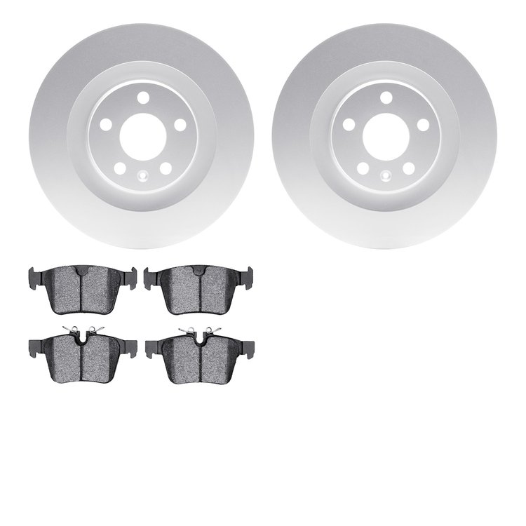 4302-27039 Geospec Brake Rotors with 3000-Series Ceramic Brake Pads Kit, 2016-2021 Volvo, Position: Rear
