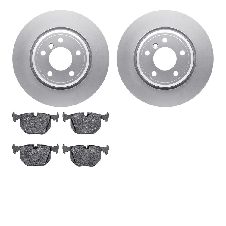 4302-31021 Geospec Brake Rotors with 3000-Series Ceramic Brake Pads Kit, 1995-2003 BMW, Position: Rear