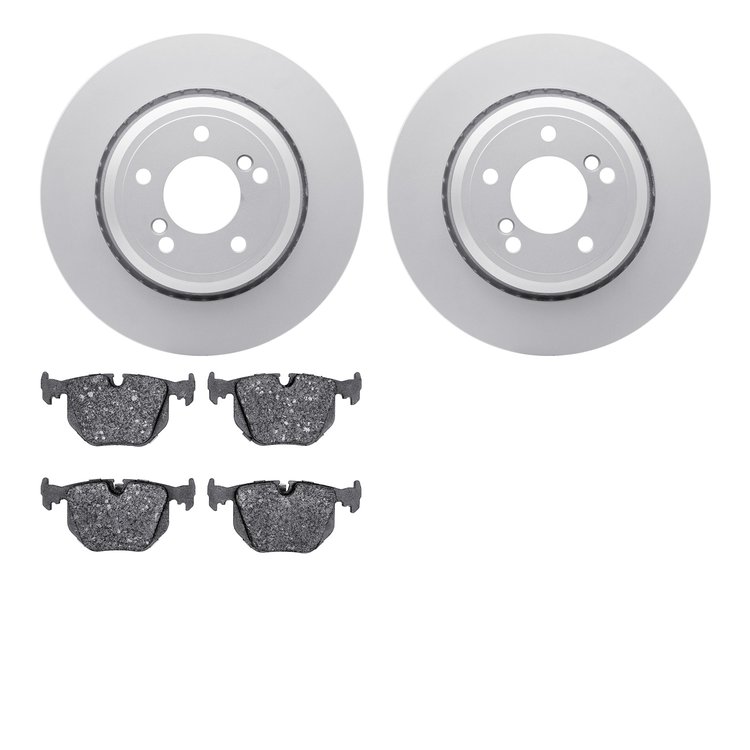4302-31022 Geospec Brake Rotors with 3000-Series Ceramic Brake Pads Kit, 2000-2006 BMW, Position: Rear