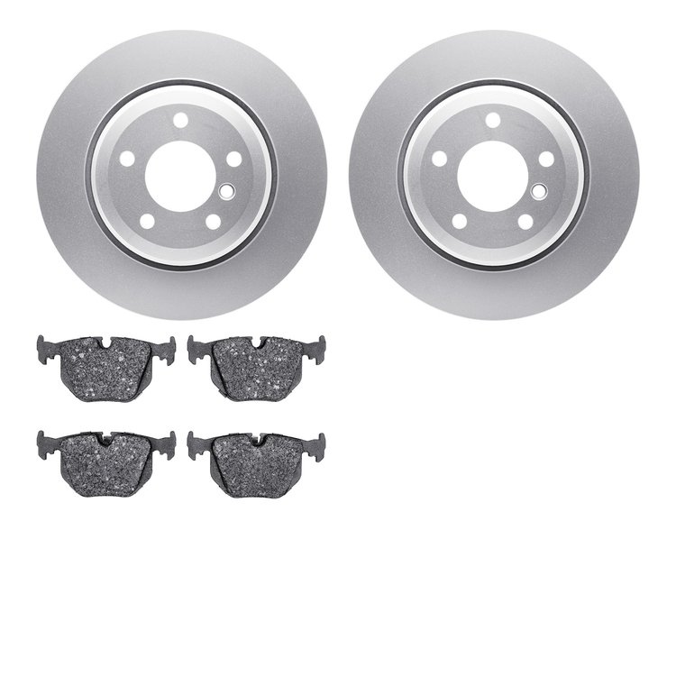 4302-31023 Geospec Brake Rotors with 3000-Series Ceramic Brake Pads Kit, 2001-2006 BMW, Position: Rear