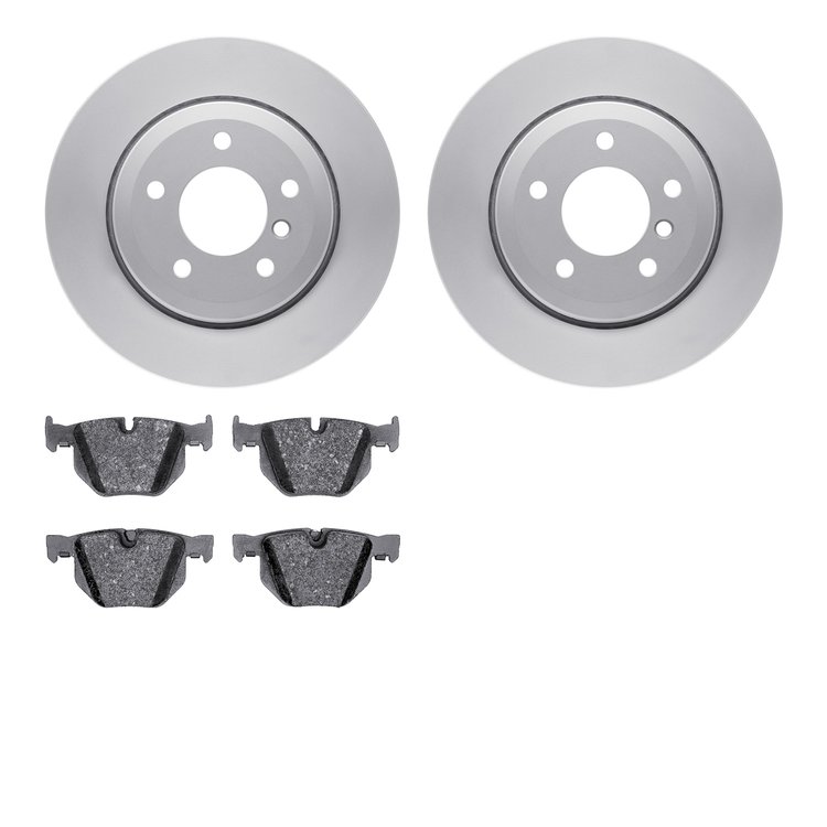 4302-31028 Geospec Brake Rotors with 3000-Series Ceramic Brake Pads Kit, 2006-2010 BMW, Position: Rear