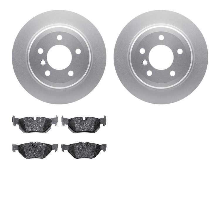 4302-31062 Geospec Brake Rotors with 3000-Series Ceramic Brake Pads Kit, 2006-2015 BMW, Position: Rear