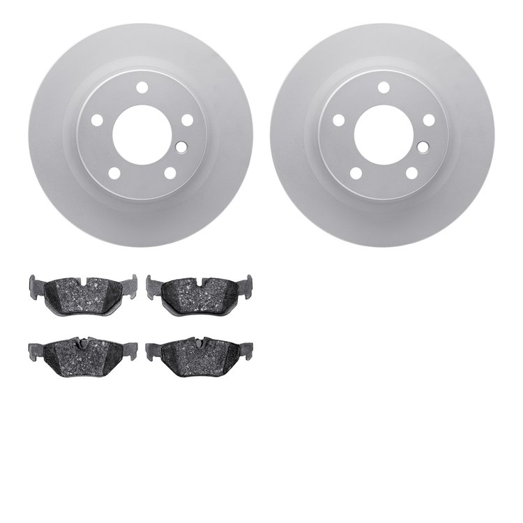 4302-31063 Geospec Brake Rotors with 3000-Series Ceramic Brake Pads Kit, 2008-2013 BMW, Position: Rear