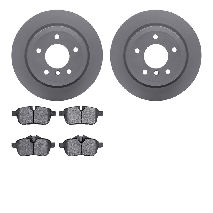 4302-31073 Geospec Brake Rotors with 3000-Series Ceramic Brake Pads Kit, 2009-2016 BMW, Position: Rear