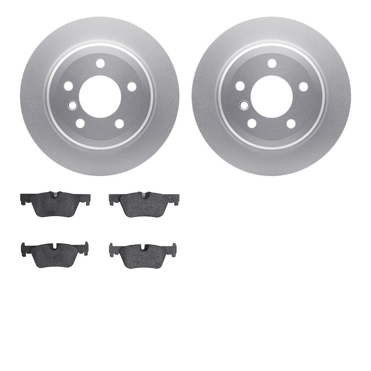 4302-31087 Geospec Brake Rotors with 3000-Series Ceramic Brake Pads Kit, 2013-2013 BMW, Position: Rear