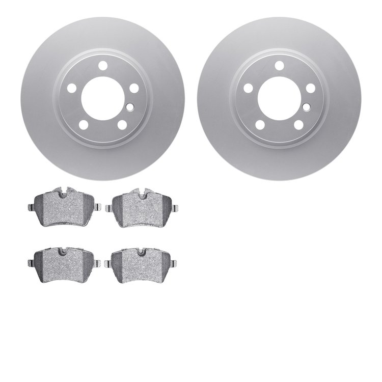4302-32005 Geospec Brake Rotors with 3000-Series Ceramic Brake Pads Kit, 2011-2016 Mini, Position: Front