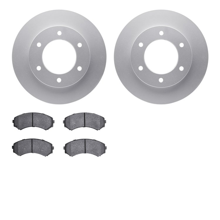 4302-37005 Geospec Brake Rotors with 3000-Series Ceramic Brake Pads Kit, 2001-2004 Multiple Makes/Models, Position: Front