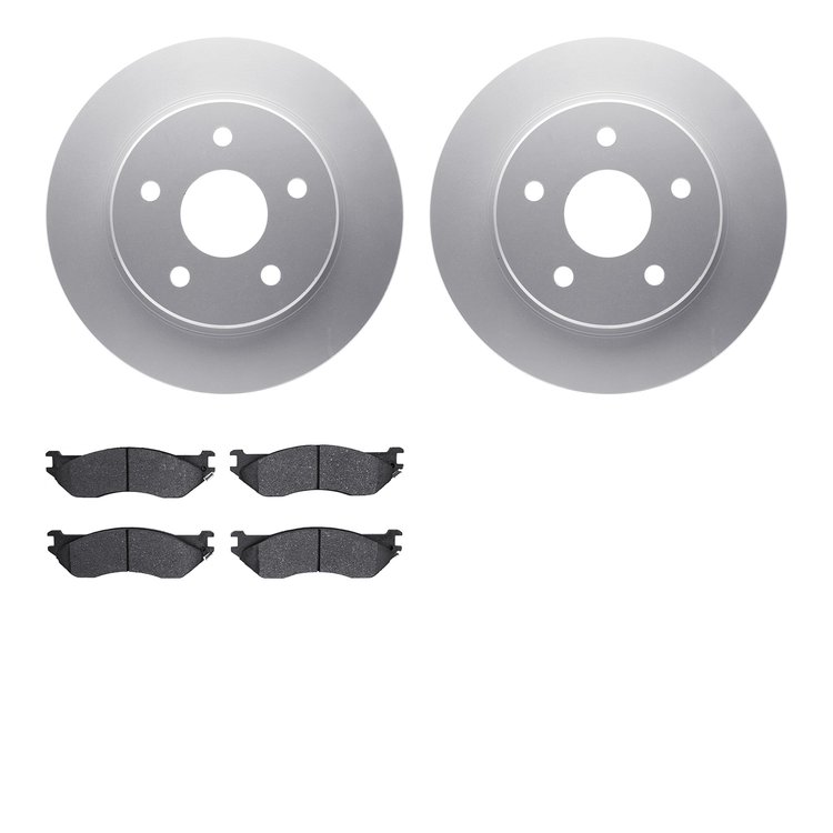 4302-40028 Geospec Brake Rotors with 3000-Series Ceramic Brake Pads Kit, 2002-2006 Mopar, Position: Front