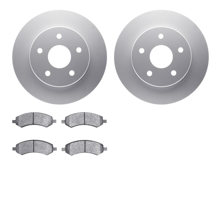 4302-40035 Geospec Brake Rotors with 3000-Series Ceramic Brake Pads Kit, 2006-2018 Mopar, Position: Front