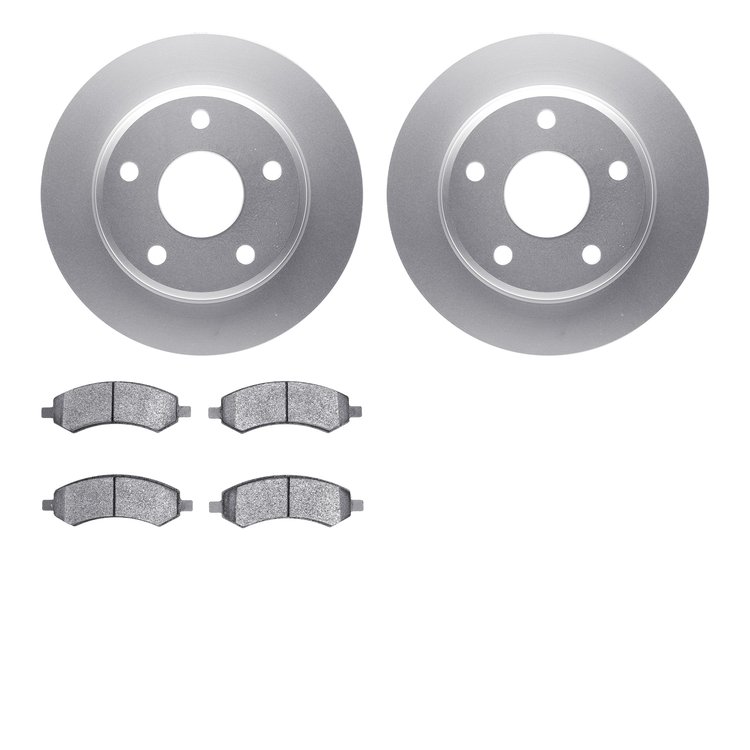 4302-40036 Geospec Brake Rotors with 3000-Series Ceramic Brake Pads Kit, 2005-2010 Multiple Makes/Models, Position: Front