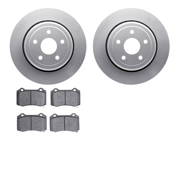 4302-42011 Geospec Brake Rotors with 3000-Series Ceramic Brake Pads Kit, Fits Select Mopar, Position: Rear