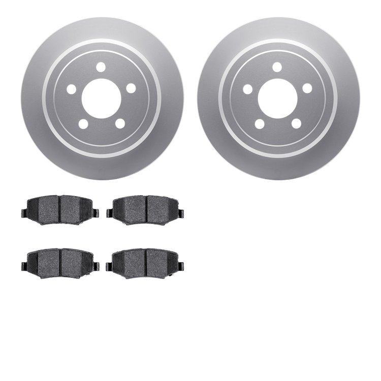 4302-42020 Geospec Brake Rotors with 3000-Series Ceramic Brake Pads Kit, 2007-2012 Mopar, Position: Rear