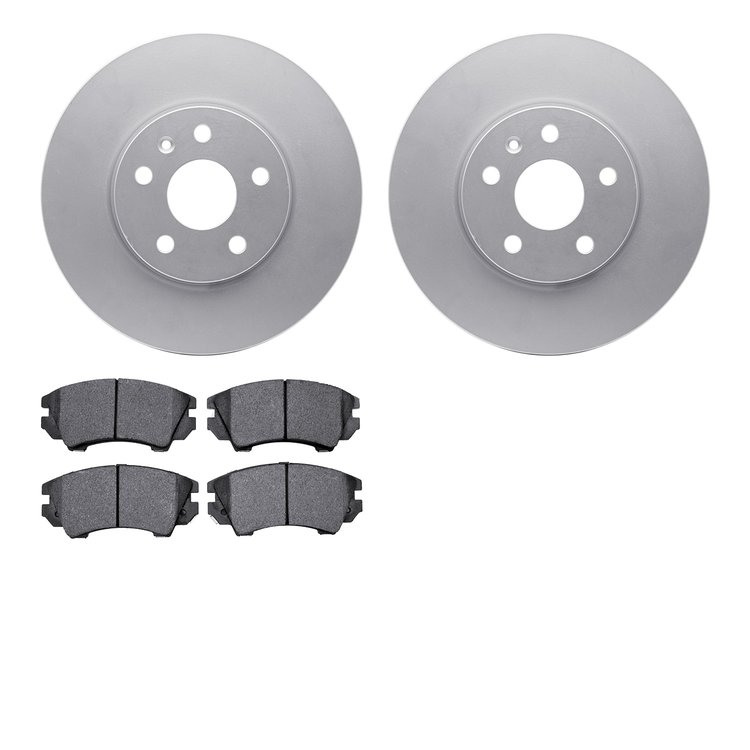 4302-45017 Geospec Brake Rotors with 3000-Series Ceramic Brake Pads Kit, 2010-2015 GM, Position: Front