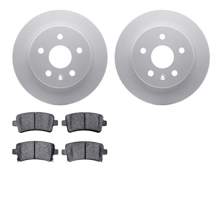 4302-45018 Geospec Brake Rotors with 3000-Series Ceramic Brake Pads Kit, 2011-2016 GM, Position: Rear