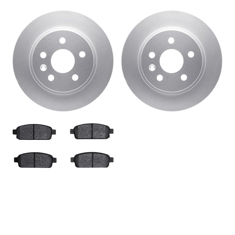 4302-45021 Geospec Brake Rotors with 3000-Series Ceramic Brake Pads Kit, 2011-2018 GM, Position: Rear