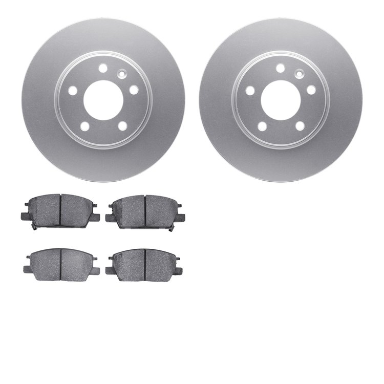 4302-45025 Geospec Brake Rotors with 3000-Series Ceramic Brake Pads Kit, 2016-2020 GM, Position: Front
