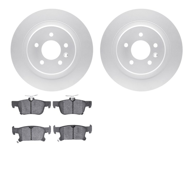 4302-45026 Geospec Brake Rotors with 3000-Series Ceramic Brake Pads Kit, 2016-2018 GM, Position: Rear