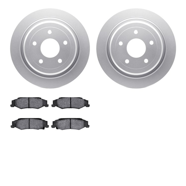 4302-46008 Geospec Brake Rotors with 3000-Series Ceramic Brake Pads Kit, 1997-2013 GM, Position: Rear