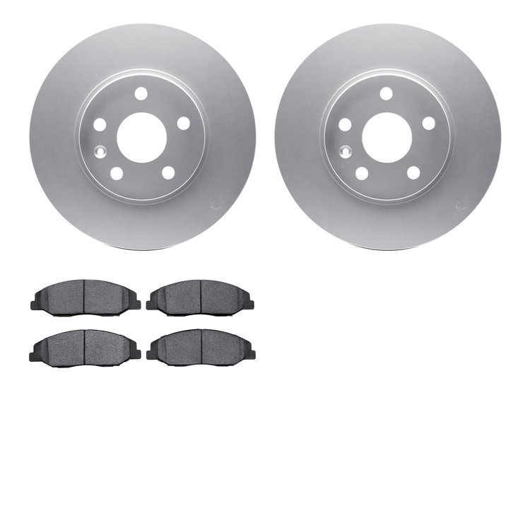 4302-46030 Geospec Brake Rotors with 3000-Series Ceramic Brake Pads Kit, 2008-2014 GM, Position: Front
