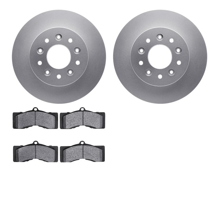4302-47003 Geospec Brake Rotors with 3000-Series Ceramic Brake Pads Kit, 1963-1982 GM, Position: Front