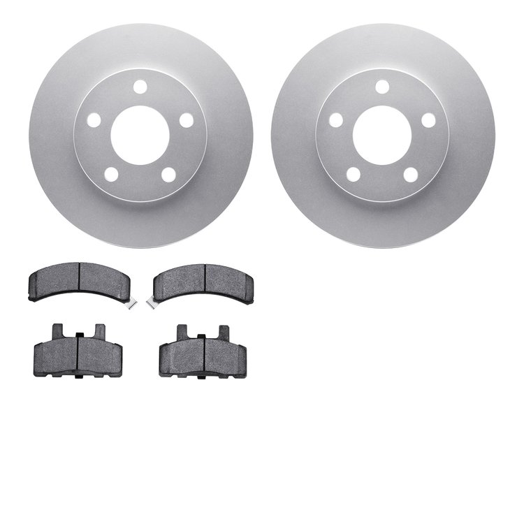 4302-47008 Geospec Brake Rotors with 3000-Series Ceramic Brake Pads Kit, 1990-1993 GM, Position: Front