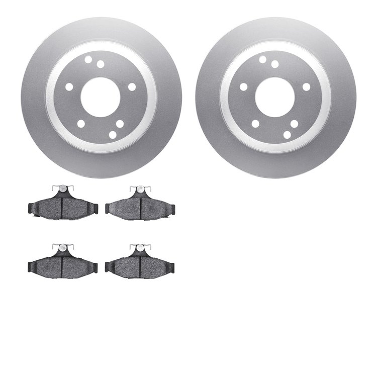 4302-47011 Geospec Brake Rotors with 3000-Series Ceramic Brake Pads Kit, 1988-1996 GM, Position: Rear