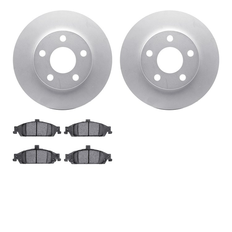 4302-47017 Geospec Brake Rotors with 3000-Series Ceramic Brake Pads Kit, 1997-2005 GM, Position: Front