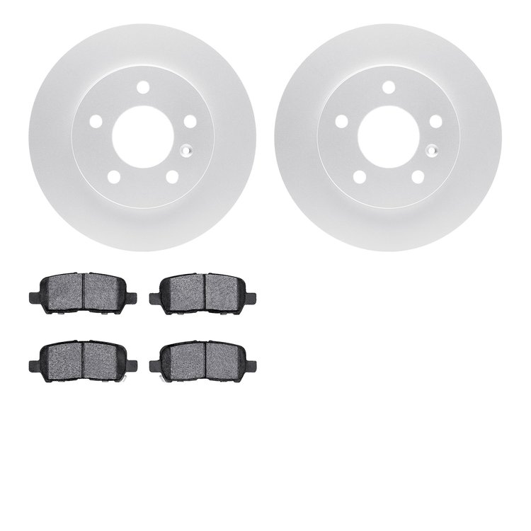 4302-47022 Geospec Brake Rotors with 3000-Series Ceramic Brake Pads Kit, 2004-2016 GM, Position: Rear