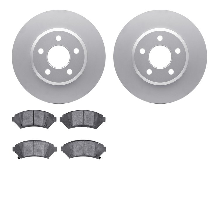 4302-47028 Geospec Brake Rotors with 3000-Series Ceramic Brake Pads Kit, 2005-2005 GM, Position: Front