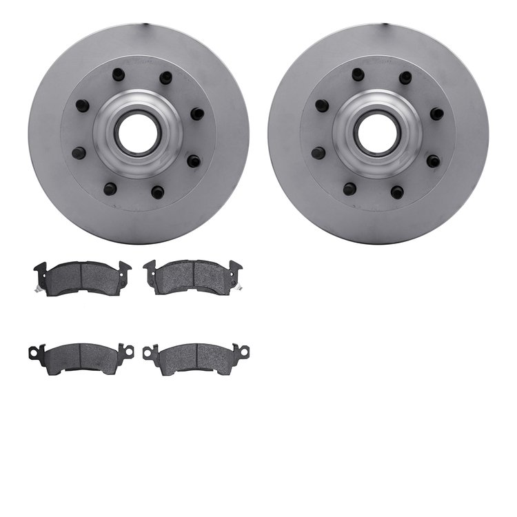 4302-48002 Geospec Brake Rotors with 3000-Series Ceramic Brake Pads Kit, 1971-1989 GM, Position: Front