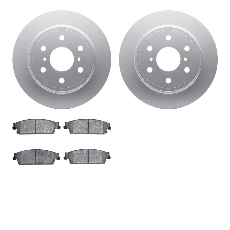 4302-48039 Geospec Brake Rotors with 3000-Series Ceramic Brake Pads Kit, 2007-2014 GM, Position: Rear
