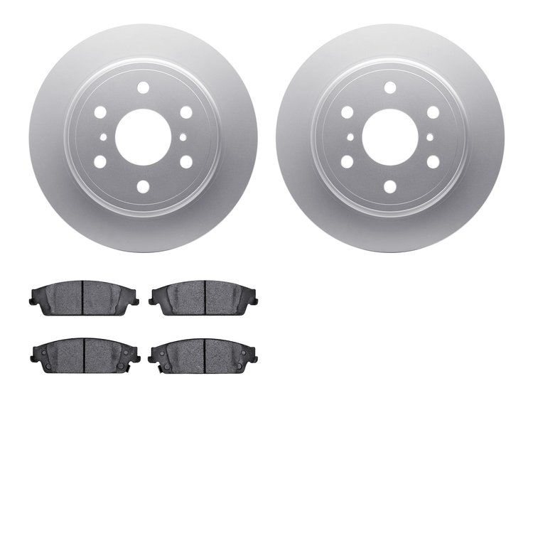 4302-48040 Geospec Brake Rotors with 3000-Series Ceramic Brake Pads Kit, 2014-2020 GM, Position: Rear