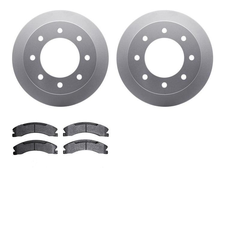 4302-48046 Geospec Brake Rotors with 3000-Series Ceramic Brake Pads Kit, 2011-2019 GM, Position: Rear