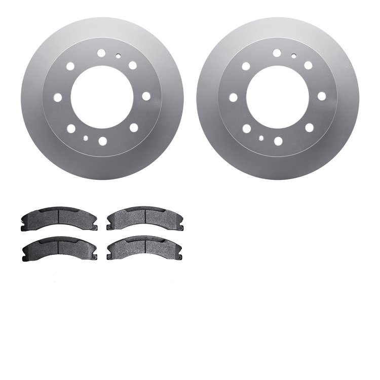 4302-48047 Geospec Brake Rotors with 3000-Series Ceramic Brake Pads Kit, 2011-2019 GM, Position: Rear