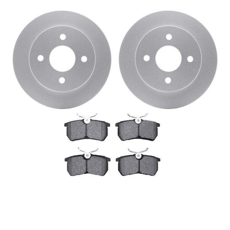 4302-54004 Geospec Brake Rotors with 3000-Series Ceramic Brake Pads Kit, 2001-2019 Ford/Lincoln/Mercury/Mazda, Position: Rear