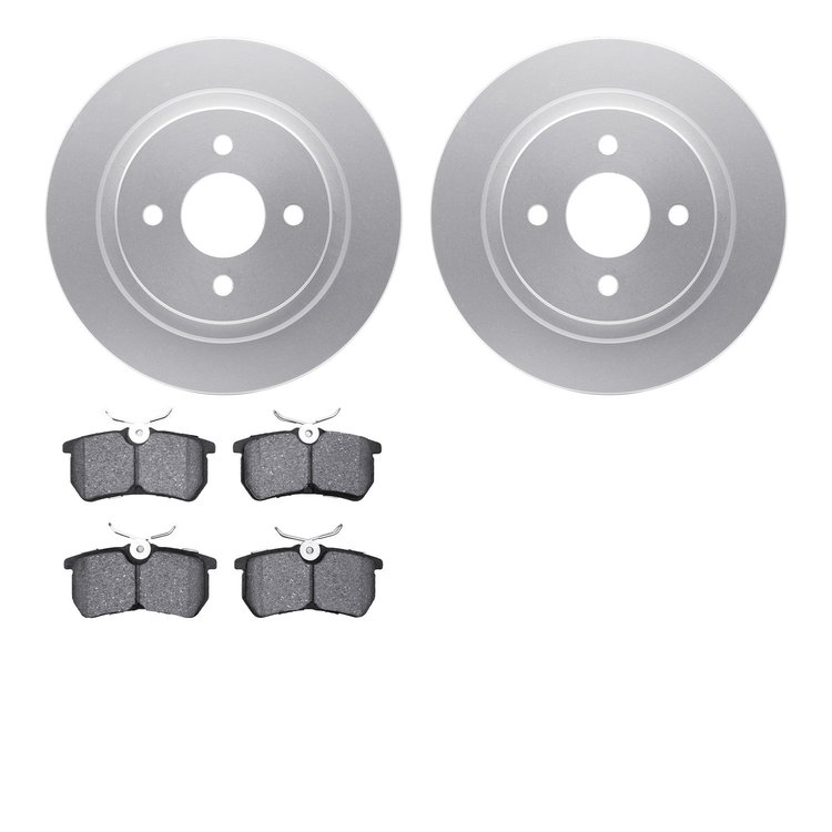 4302-54005 Geospec Brake Rotors with 3000-Series Ceramic Brake Pads Kit, 2002-2004 Ford/Lincoln/Mercury/Mazda, Position: Rear