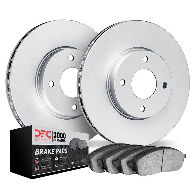 4302-54009 Geospec Brake Rotors with 3000-Series Ceramic Brake Pads Kit, 2004-2015 Ford/Lincoln/Mercury/Mazda, Position: Front