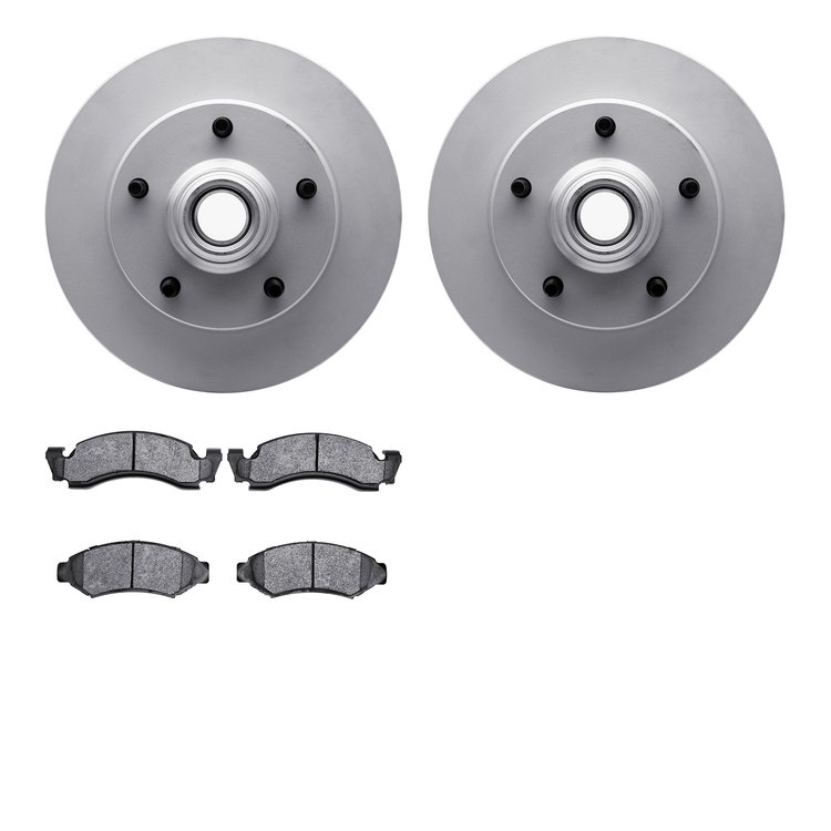 4302-54011 Geospec Brake Rotors with 3000-Series Ceramic Brake Pads Kit, 1986-1993 Ford/Lincoln/Mercury/Mazda, Position: Front