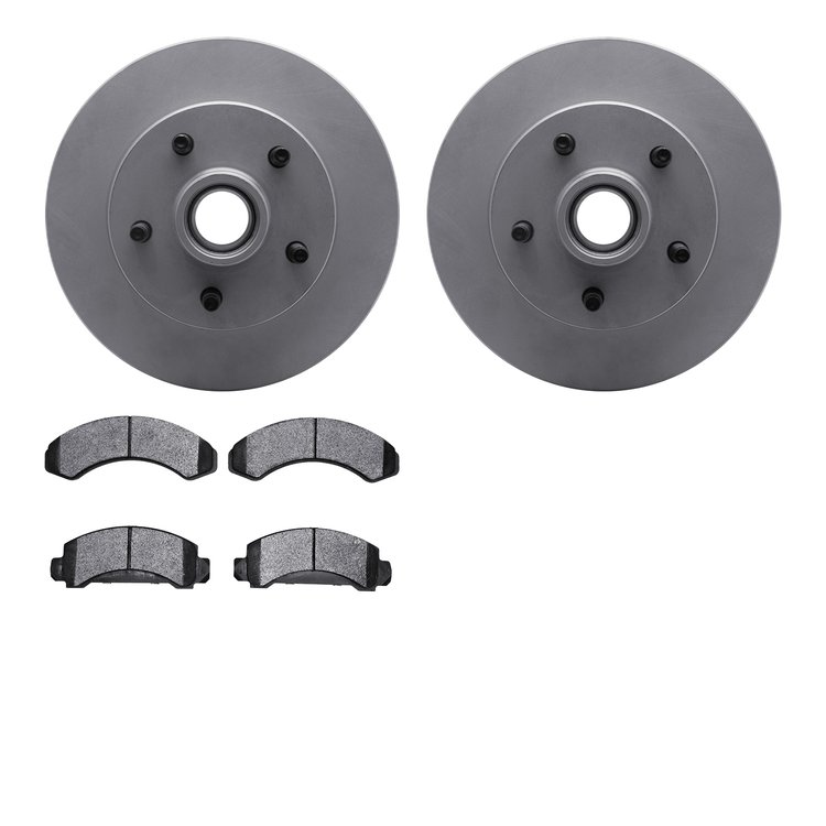 4302-54014 Geospec Brake Rotors with 3000-Series Ceramic Brake Pads Kit, 1983-1994 Ford/Lincoln/Mercury/Mazda, Position: Front