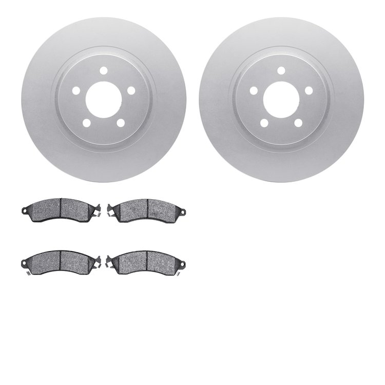 4302-54015 Geospec Brake Rotors with 3000-Series Ceramic Brake Pads Kit, 1994-2004 Ford/Lincoln/Mercury/Mazda, Position: Front