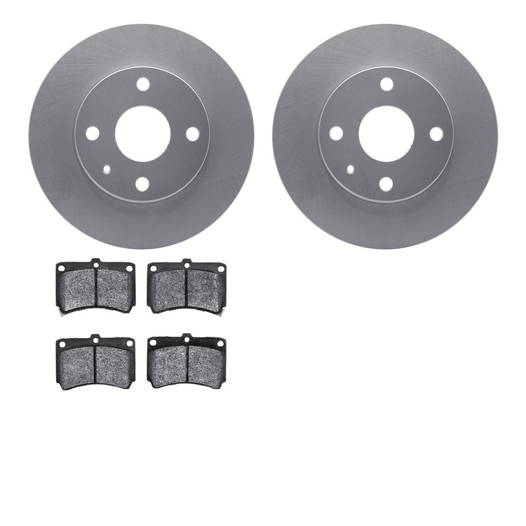 4302-54018 Geospec Brake Rotors with 3000-Series Ceramic Brake Pads Kit, 1990-1998 Ford/Lincoln/Mercury/Mazda, Position: Front