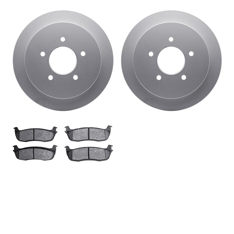 4302-54044 Geospec Brake Rotors with 3000-Series Ceramic Brake Pads Kit, 1997-2004 Ford/Lincoln/Mercury/Mazda, Position: Rear