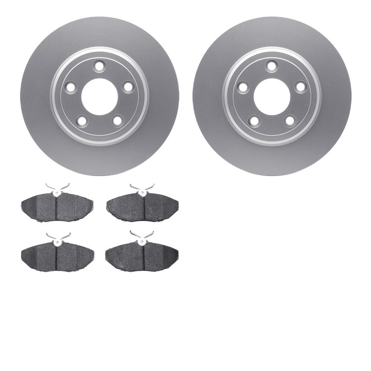 4302-54067 Geospec Brake Rotors with 3000-Series Ceramic Brake Pads Kit, 2003-2005 Jaguar, Position: Rear