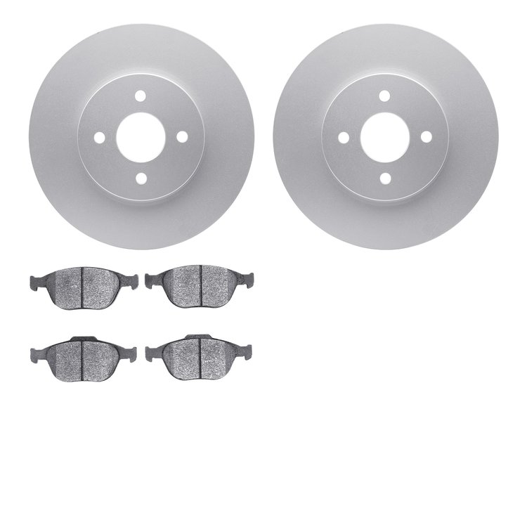 4302-54069 Geospec Brake Rotors with 3000-Series Ceramic Brake Pads Kit, 2002-2004 Ford/Lincoln/Mercury/Mazda, Position: Front