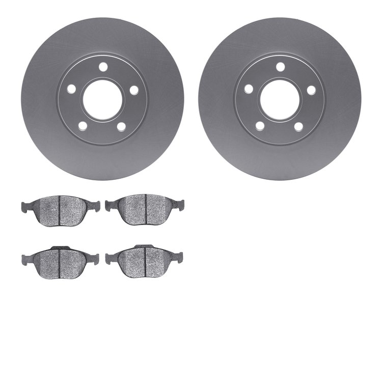 4302-54070 Geospec Brake Rotors with 3000-Series Ceramic Brake Pads Kit, 2010-2013 Ford/Lincoln/Mercury/Mazda, Position: Front