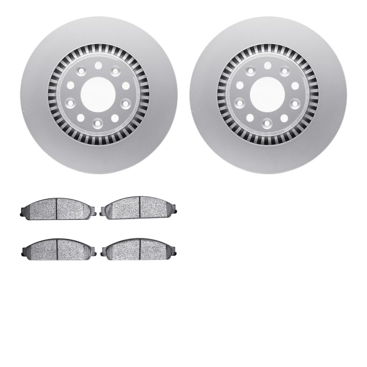 4302-54088 Geospec Brake Rotors with 3000-Series Ceramic Brake Pads Kit, 2005-2009 Ford/Lincoln/Mercury/Mazda, Position: Front