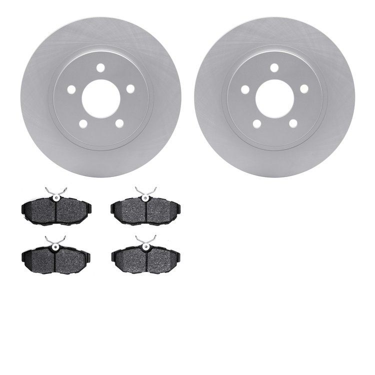 4302-54114 Geospec Brake Rotors with 3000-Series Ceramic Brake Pads Kit, 2005-2014 Ford/Lincoln/Mercury/Mazda, Position: Rear