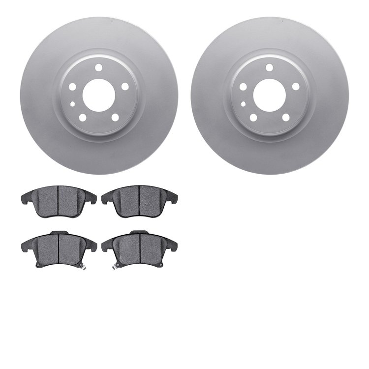 4302-54129 Geospec Brake Rotors with 3000-Series Ceramic Brake Pads Kit, 2013-2020 Ford/Lincoln/Mercury/Mazda, Position: Front